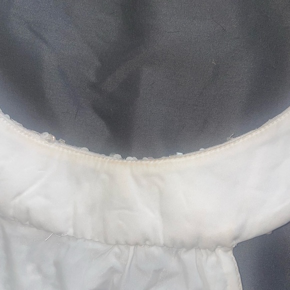 Small Retrofete Olivia White Sequin Mini Dress - Picture 6 of 10